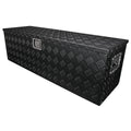 Universal 44" Heavy Duty Black Aluminum Tool Box w/ Side Handles, Lock, & Keys