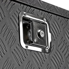 Universal 15~28" Black Heavy Duty Aluminum Truck Trailer Tongue Tool Box w/ Lock & Keys