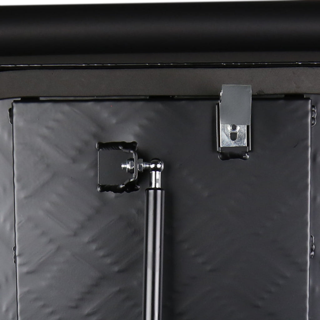 Universal 15~28" Black Heavy Duty Aluminum Truck Trailer Tongue Tool Box w/ Lock & Keys