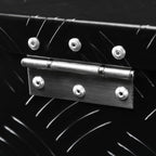 Universal 15~28" Black Heavy Duty Aluminum Truck Trailer Tongue Tool Box w/ Lock & Keys