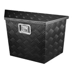 Universal 15~28" Black Heavy Duty Aluminum Truck Trailer Tongue Tool Box w/ Lock & Keys