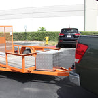 Universal 15~29" Silver Heavy Duty Aluminum Truck Trailer Tongue Tool Box w/ Lock & Keys