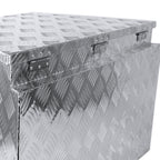 Universal 15~29" Silver Heavy Duty Aluminum Truck Trailer Tongue Tool Box w/ Lock & Keys