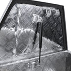 Universal 15~29" Silver Heavy Duty Aluminum Truck Trailer Tongue Tool Box w/ Lock & Keys