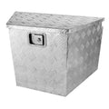 Universal 15~29" Silver Heavy Duty Aluminum Truck Trailer Tongue Tool Box w/ Lock & Keys
