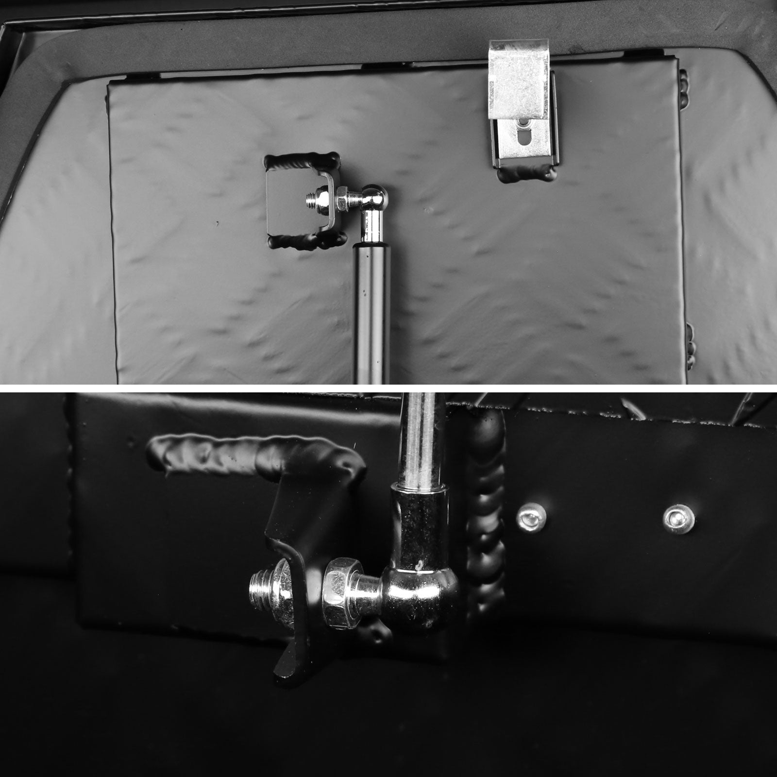 Universal 15~29" Heavy Duty Black Aluminum Truck Trailer Tongue Tool Box w/ Lock & Keys