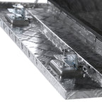 Universal 36" Heavy Duty Silver Aluminum Underbody Truck Tool Box w/ T-Handle Latches, Locks, & Keys