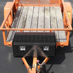 Universal 36" Heavy Duty Black Aluminum Underbody Truck Tool Box w/ T-Handle Latches, Locks, & Keys
