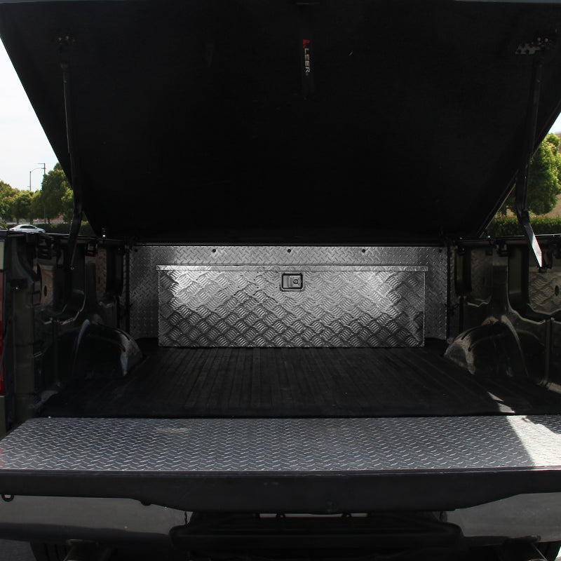 Universal 49" Heavy Duty Silver Aluminum Truck Tool Box w/ Side Handles, Lock, & Keys