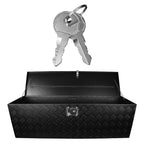 Universal 49" Heavy Duty Black Aluminum Truck Tool Box w/ Side Handles, Lock, & Keys