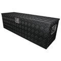 Universal 49" Heavy Duty Black Aluminum Truck Tool Box w/ Side Handles, Lock, & Keys
