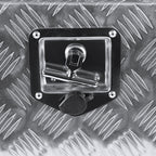 Universal 24" Heavy Duty Silver Aluminum Underbody Truck Tool Box w/ T-Handle Latch, Lock, & Keys
