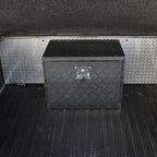Universal 24" Heavy Duty Black Aluminum Underbody Truck Tool Box w/ T-Handle Latch, Lock, & Keys