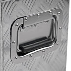 Universal 24" Heavy Duty Silver Aluminum Truck Tool Box w/ Side Handles, Lock, & Keys
