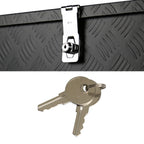 Universal 24" Heavy Duty Black Aluminum Tool Box w/ Side Handles, Lock, & Keys