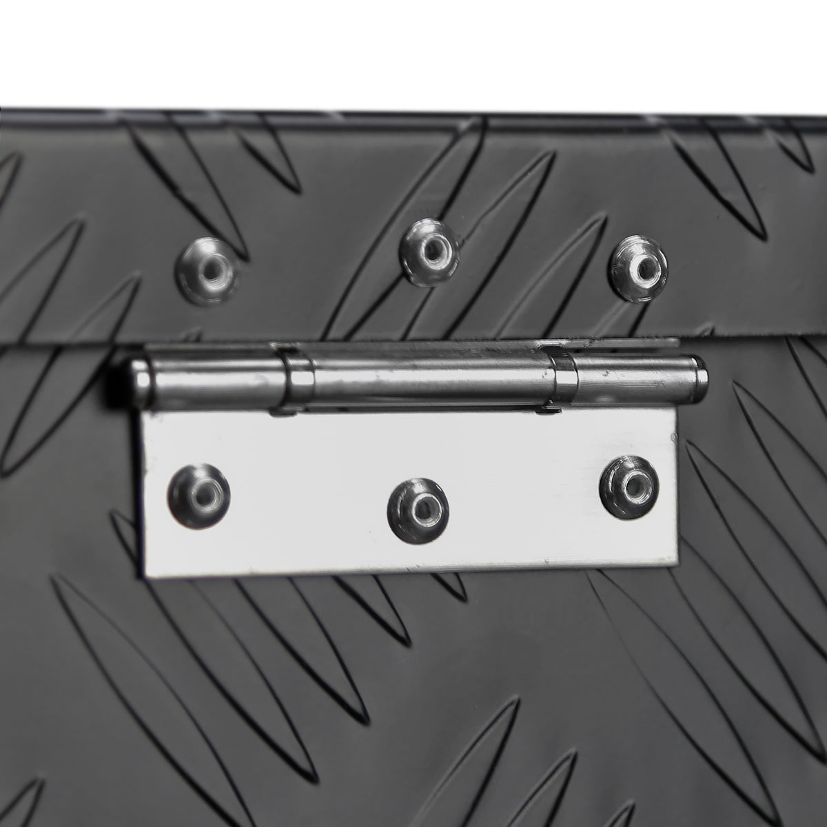 Universal 24" Heavy Duty Black Aluminum Tool Box w/ Side Handles, Lock, & Keys