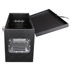 Universal 24" Heavy Duty Black Aluminum Tool Box w/ Side Handles, Lock, & Keys