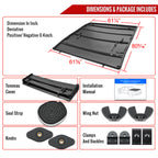 1997-2004 Dodge Dakota / 2000-2004 Dakota Extended/Regular Cab 6'6" Short Bed Fleetside Soft Quad-Fold Tonneau Cover