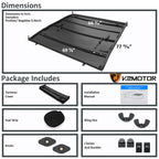 2002-2018 Dodge RAM 1500 2500 3500 / 2019-2021 RAM 1500 Classic 6.4' Bed Soft Quad-Fold Tonneau Cover
