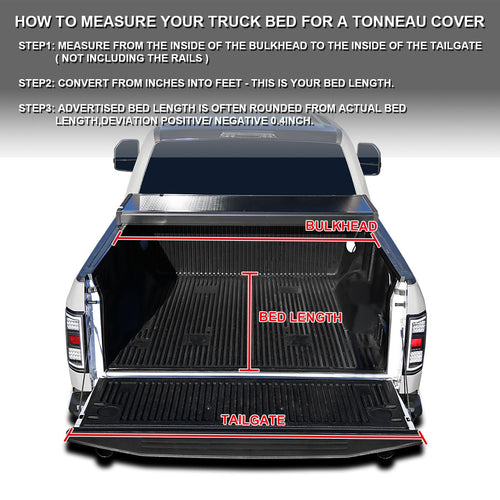 1988-2002 Chevrolet GMC C/K 1500 2500 3500 Fleetside 6'6" Bed Hard Quad-Fold Tonneau Cover