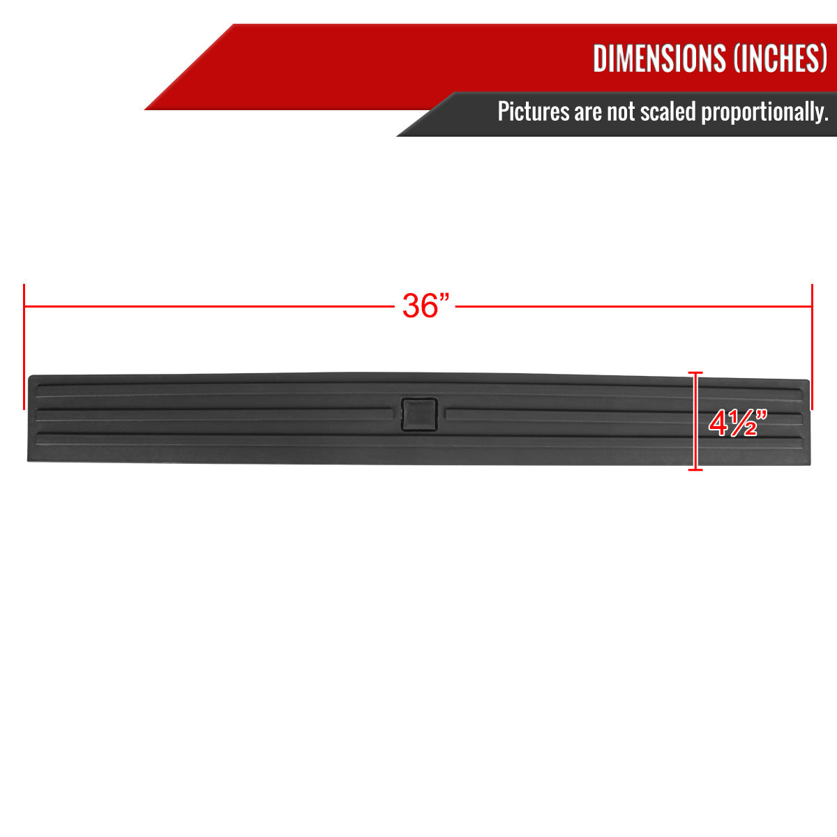 2015-2020 Ford F-150 Black ABS Tailgate Cap Cover