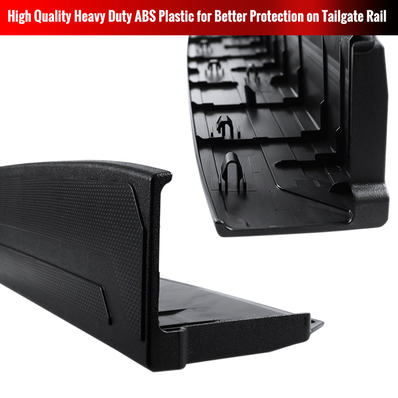 2016-2019 Toyota Tacoma Black Textured ABS Tailgate Cap Protector Cover