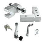 Universal Standard Aluminum 2" Adjustable Receiver Hitch Ball Mount