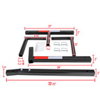 Universal Black Steel Adjustable Truck Bed 2" Hitch Extender