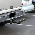 Universal Black Aluminum Hitch Mounted Rear Bumper Step & Protector For 2" Hitch Receiver