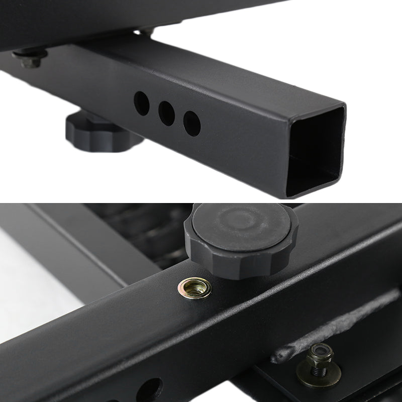 Universal Black Aluminum Hitch Mounted Rear Bumper Step & Protector For 2" Hitch Receiver