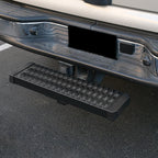 Universal Black Aluminum Hitch Mounted Rear Bumper Step & Protector For 2" Hitch Receiver