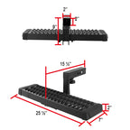 Universal Black Aluminum Hitch Mounted 6" Drop Rear Bumper Step & Protector For 2" Hitch Receiver