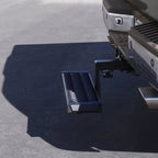Universal Black Aluminum Hitch Mounted 6" Drop Rear Bumper Step & Protector For 2" Hitch Receiver