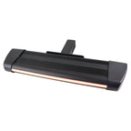 Universal Black Steel Adjustable Rear Step Bar w/ LED Brake Light For 2" Hitch Receiver