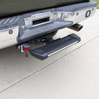 Universal Black Steel Adjustable Rear Step Bar w/ LED Brake Light For 2" Hitch Receiver