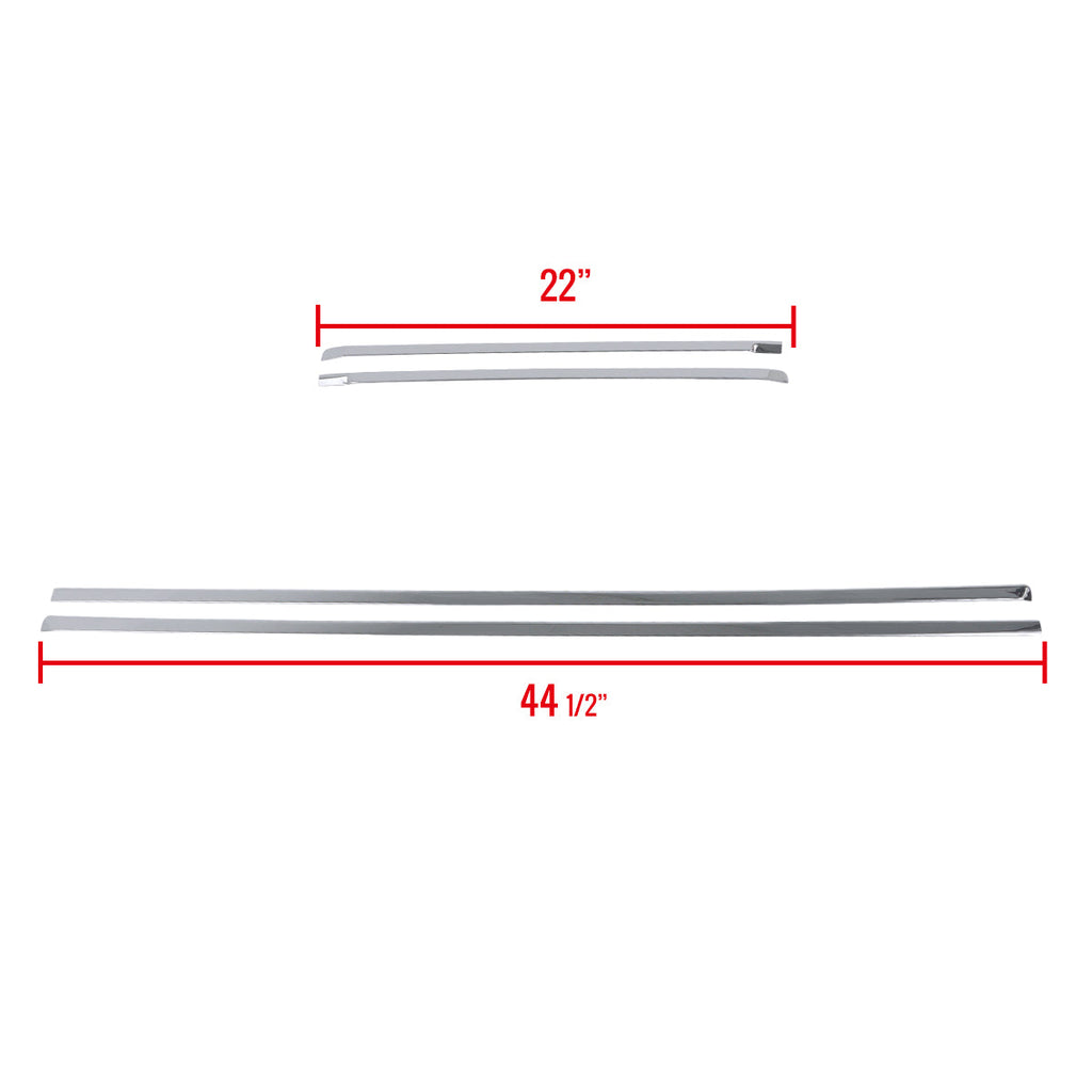2007-2009 Chevrolet Tahoe Stainless Steel Side Door Trim Set - 4PC